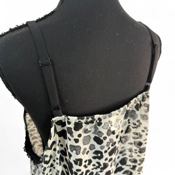 Lane Bryant Vintage Y2K Leopard Print Lace Trim Cami Top Sz 18 - Picture 7 of 8